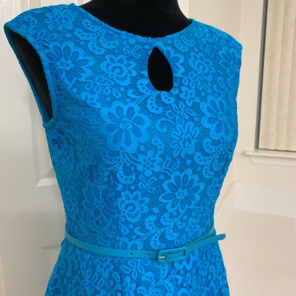 Maggy London Blue Lace Dress - Picture 6 of 12